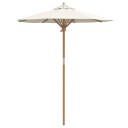 Kremhvit Hageparasol 180x230 cm Bambus