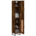 vidaXL Highboard røkt eik 34,5x34x180 cm konstruert tre 8720845485566