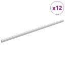 vidaXL Klesslanger 12 pcs sølv 864 x 15 x 29 mm Aluminium Legering