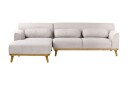 Bree Hjørnesofa 3 seter   Grå/Lyst tre