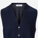 Sleeveless Cardigan Vest Dark Navy