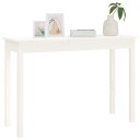 vidaXL Konsollbord hvit 110x40x75 cm heltre furu
