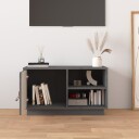 vidaXL TV-benk grå 70x34x40 cm heltre furu