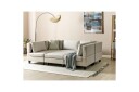 Modulsoffa med fotpall Beliani Unstad Beige/svart Symmetrisk Beige Black  