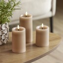 Edelweiss   LED kubbelys 7,5x10 cm taupe
