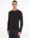 Tommy Hilfiger Stretch Slim Fit Long Sleeve Tee - Black - S