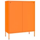 vidaXL Kommode oransje 80x35x101,5 cm stål