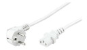 Pro Power cable C13 1x90° - White - 2m