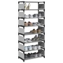  Skostativ 8-lags grå 54x28x124 cm ikke-vevd stoff 8721158510198