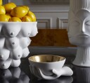 Jonathan Adler Eve Accent skål gull og hvit