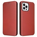 iPhone 14 Pro Max Flip-deksel Karbonfiber Oransje