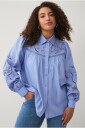 Ellos Plus Collection Bluse med hullbroderier Blå