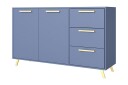 Kommode Ordino 41x139 cm   Blå/Gull