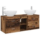 vidaXL Baderomsinnredningssett 3 stk. Gammelt tre 49,5 x 44,5 x 65 cm