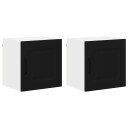  Kjøkkenskap 2 pcs Svart 40 x 31 x 40 cm Konstruert tre