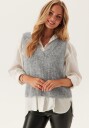 Vero Moda Vmnovah Rib Sl V-Neck Vest Noos Grey XS