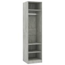 vidaXL Garderobe betonggrå 50x50x200 cm sponplate