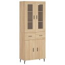  Highboard sonoma eik 69,5x34x180 cm konstruert tre