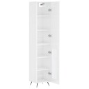 vidaXL Highboard høyglans hvit 34,5x34x180 cm konstruert tre 8720845484415