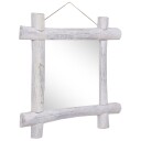 vidaXL Trespeil hvit 70x70 cm gjenvunnet heltre