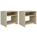 vidaXL Nattbord 2 stk sonoma eik 40x30x40 cm sponplate