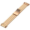 Garmin QuickFit 26mm / Garmin Fenix 7X / 7X Pro / 6X klokkerem i rustfritt stål med 3 perler Roségull