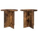 vidaXL Sidetabell 2 pcs Røkt Eik Ø 39 x 38 cm Konstruert tre