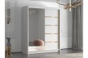 Emet Garderobe med Speil 150x200 cm - Hvit