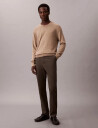 Calvin Klein Slim Sateen Chino Trouser - Brown - 30 x 34