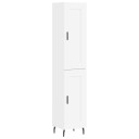 vidaXL Highboard hvit 34,5x34x180 cm konstruert tre 8720845498870