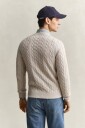 Gant Classic Cable Knit Sweater   Beige   L