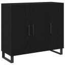  Sideboard med 3 Dører Svart Eik 90x34x80 cm Konstruert Tre