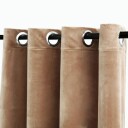 vidaXL Lystette gardiner med ringer 2 stk fløyel beige 140x225 cm