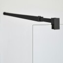 Hafa Infinity Dusjvegg 90 cm, Sort/Klarglass