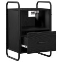 vidaXL Hengende Sengestativ Svart eik 40 x 30 x 60 cm Konstruert tre