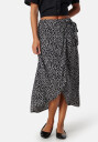Pieces Pctala Wrap Skirt Black AOP Dot L