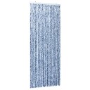 Insektgardin 90x220 cm blå hvit og sølv
