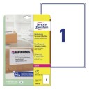 Avery værbestandige fraktetiketter  -20Oc Til +80Oc  hvit 199,6 X 289,1 modell L7997-25