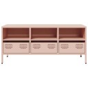  TV-benk rosa 101,5x39x43,5 cm kaldvalset stål 8721102930805