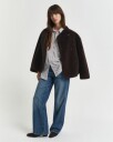 Gant Stripete poplinskjorte i relaxed fit DEEP BROWN 34
