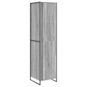  Klesskap 2 pcs Grå Sonoma 50 x 50 x 200 cm Konstruert tre