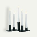 Watt & Veke Lykke kombinerbar lysestake med 5 LED-lys - Svart