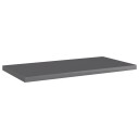 vidaXL Hylleplater 8 stk høyglans grå 40x20x1,5 cm sponplate