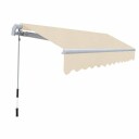 vidaXL Foldbar markise manuell 300 cm kremhvit
