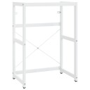 vidaXL Badehylle hvit 59x38x83 cm jern