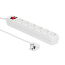 MicroConnect 6-WAY SCHUKO SOCKET 10M WHITE