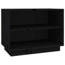vidaXL Skohylle svart 60x34x45 cm heltre furu