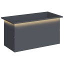 vidaXL Hageplantekasse med LED Antrasitt 40 x 80 x 40 cm Stål