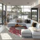 Wilton teppe   Arabella rød Størrelse: 200 x 280 cm