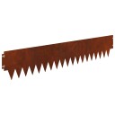 vidaXL Gjerdekant 20 pcs 103 x 20 cm metall Rusten